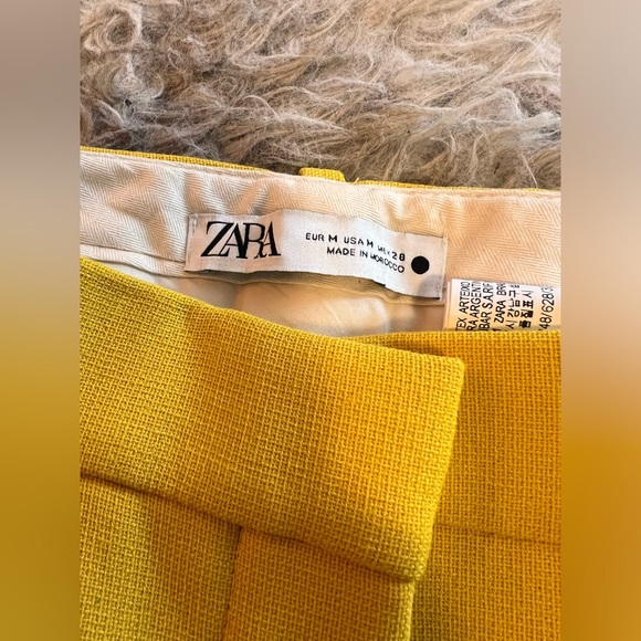 🍌Zara yellow wide leg trousers🍌 - Picture 4 of 11